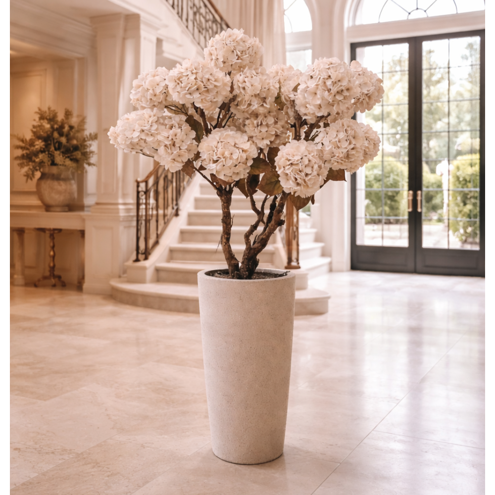 Hortensia Tree Art Beige # 1 (Exclusief vaas)